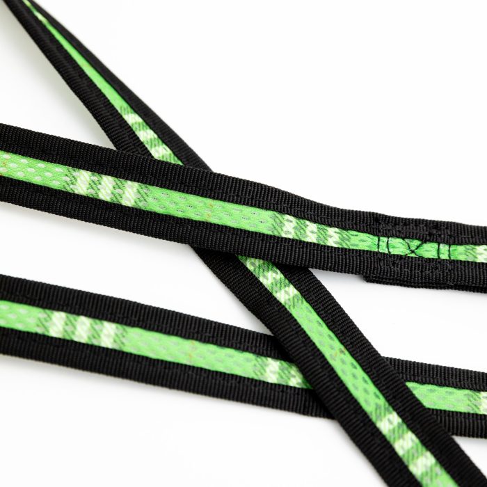 neon green mesh dog leash