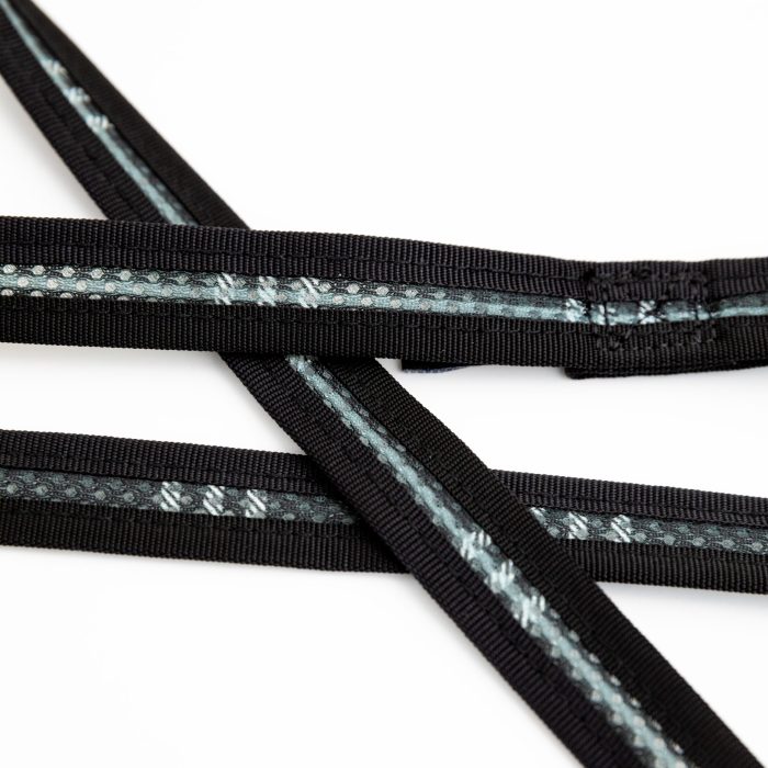 black plaid mesh dog leash