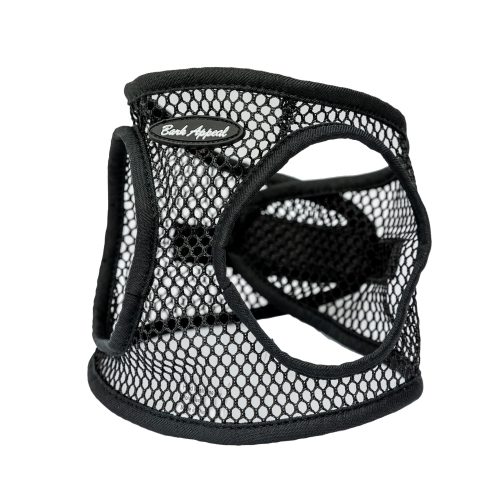 black netted step in dog harness