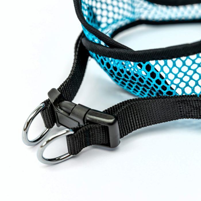 aqua netted step in dog harness