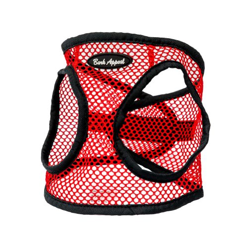 red netted step in dog harness