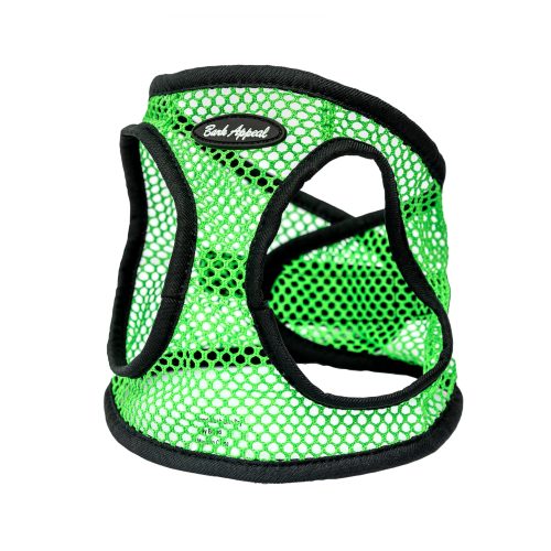 lime green netted stepin dog harness