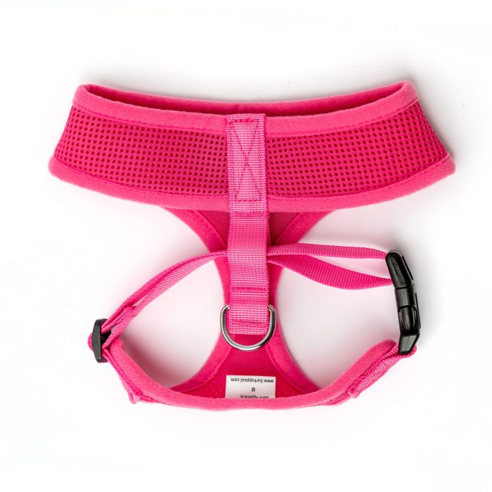 pink mesh pullover dog harness back