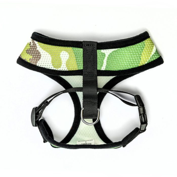 Camouflage mesh pullover dog harness back