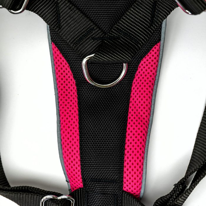 pink control dog harness detail