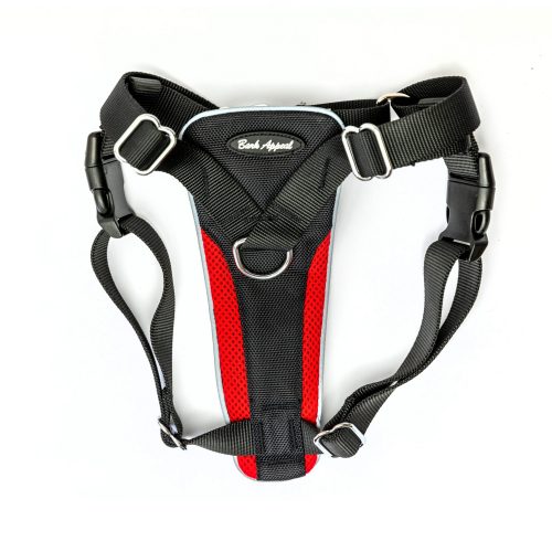 red control dog harness