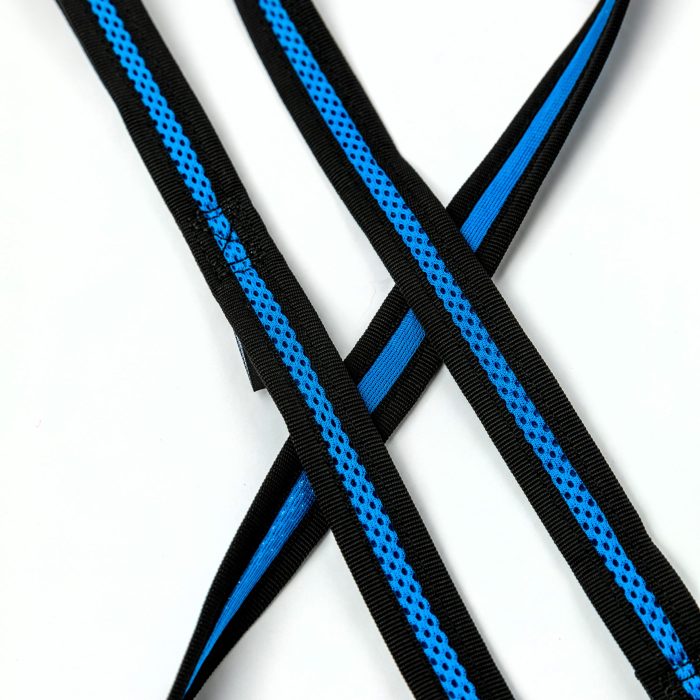 blue mesh dog leash detail