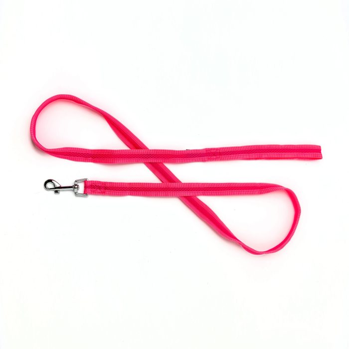 pink mesh dog leash