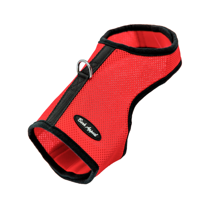 red wrap and go mesh dog harness