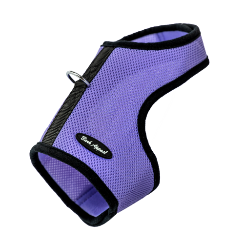 purple wrap and go mesh dog harness