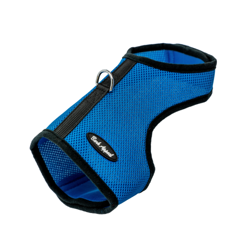 royal blue wrap and go mesh dog harness
