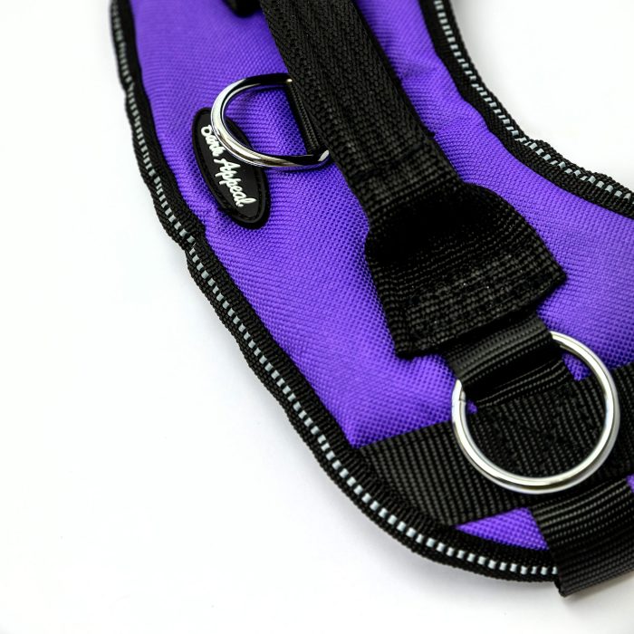light blue reflective no pull dog harness detail